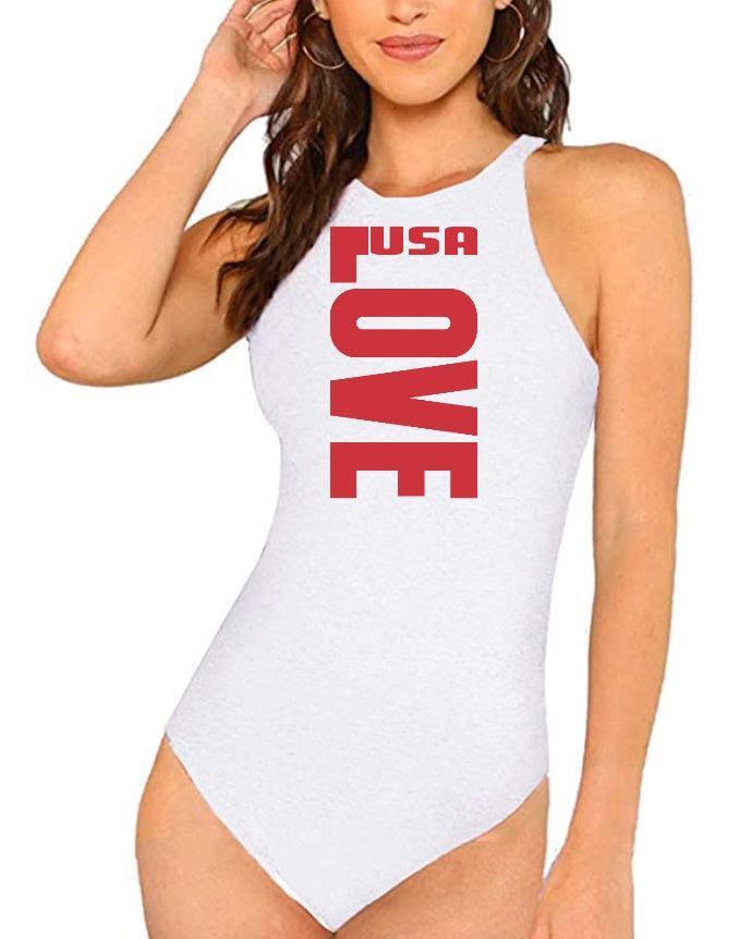 LOVE USA Sleeveless Bodysuit