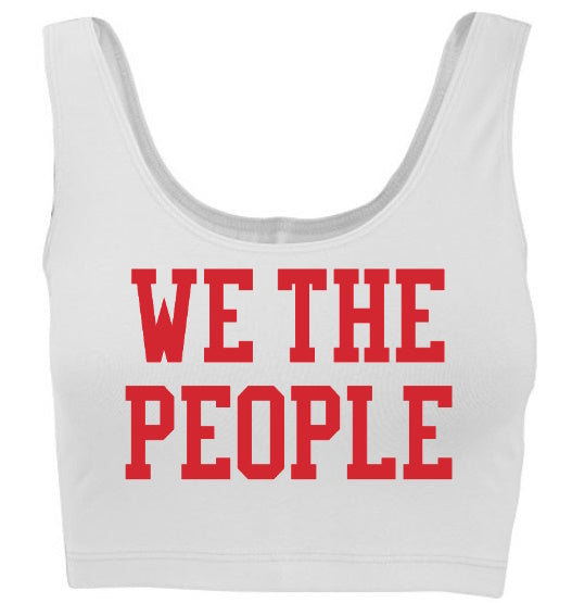 We The People Tank Crop Top (Available in Two Colors)