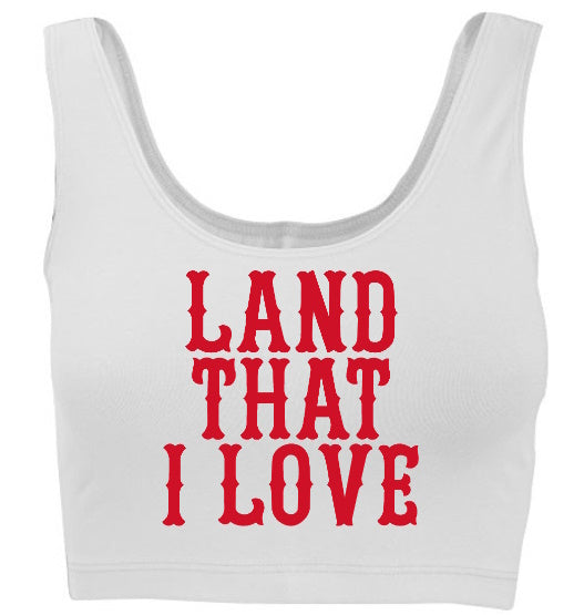 Land That I Love Tank Crop Top