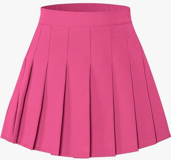 Pink Pleated Cheer Skirt