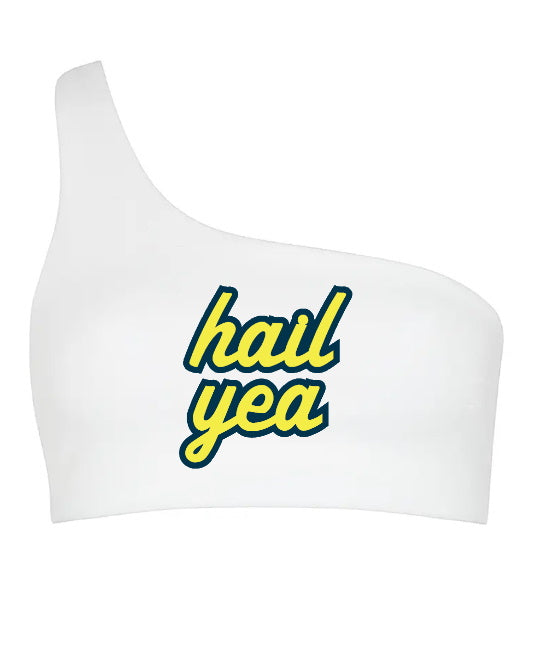 Hail Yea Seamless One Shoulder Ribbed Crop Top