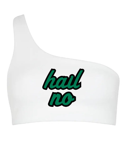 Hail No Seamless One Shoulder Ribbed Crop Top (Available in 2 Colors)
