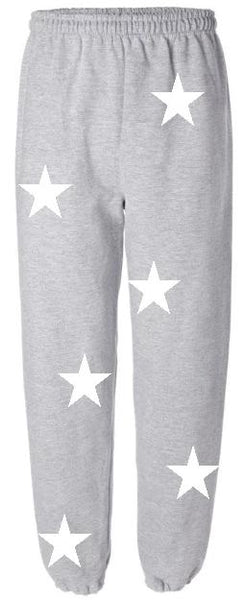 Black sweatpants sales with white stars