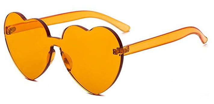 Orange Heart Shaped Sunglasses