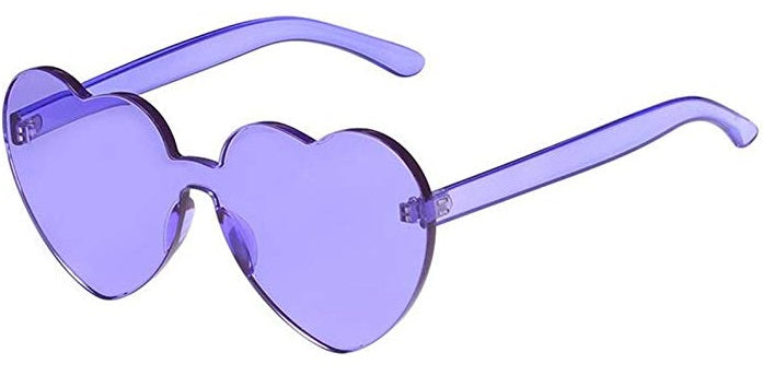 Purple Heart Shaped Sunglasses