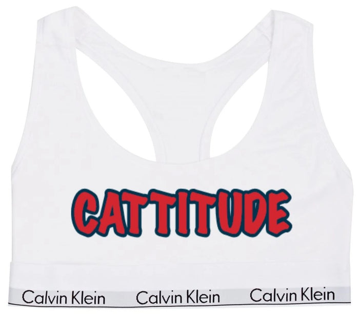 Cattitude Cotton Bralette