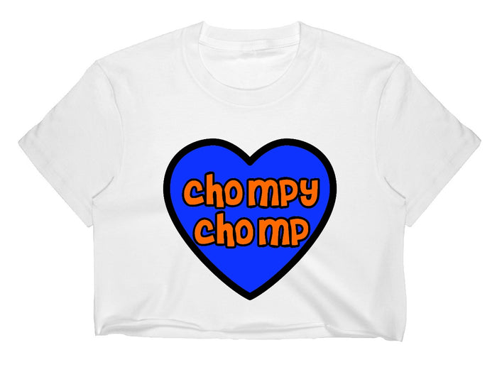 Chompy Chomp Raw Hem Cropped Tee (Available in 2 Colors)
