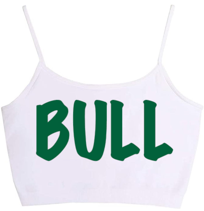 Bull Glitter Seamless Crop Top (Available in 2 Colors)