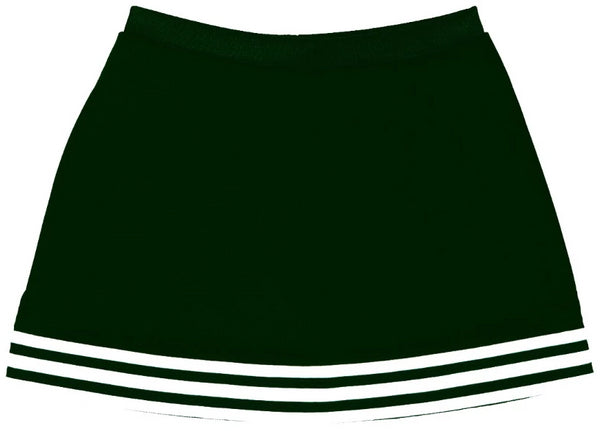 Forest Green White A Line Cheer Skirt