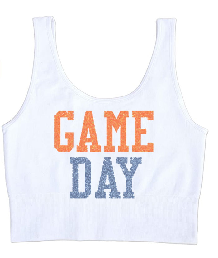 Game Day Glitter Seamless Tank Crop Top (Available in 2 Colors)