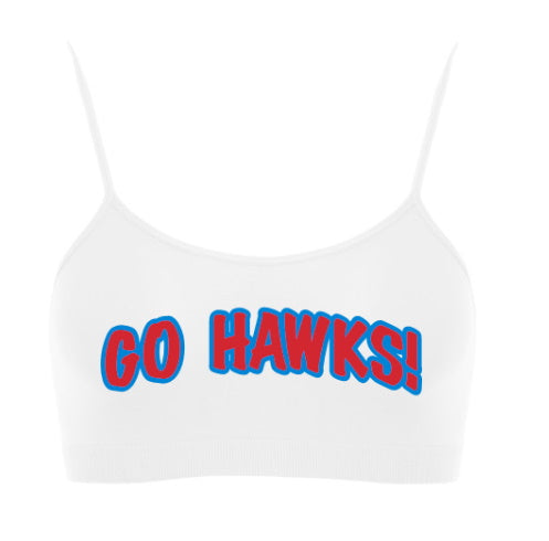 Go Hawks Seamless Spaghetti Strap Super Crop Top (Available in 2 Colors)