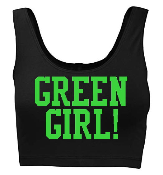 Green Girl! Neon Tank Crop Top (Available in 2 Colors)