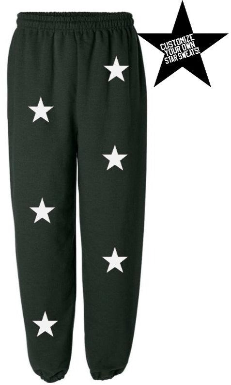Custom Forest Green Star Sweats- Customize Your Star Color!
