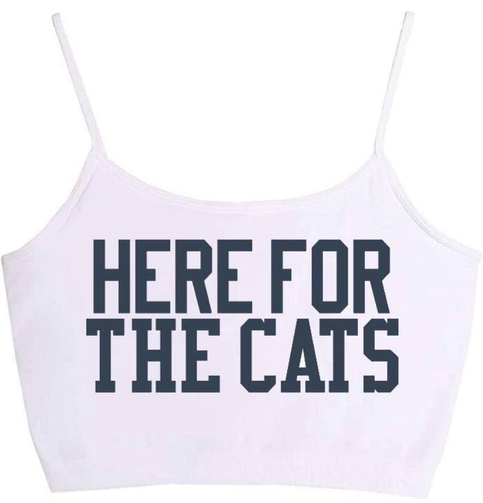 Here For The Cats Seamless Crop Top