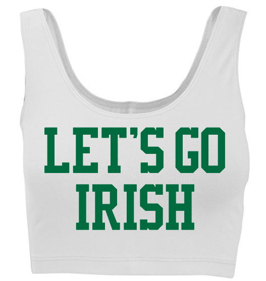 Let's Go Irish Tank Crop Top (Available in 2 Colors)
