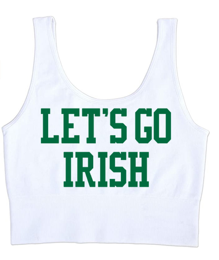 Let's Go Irish Seamless Tank Crop Top (Available in 2 Colors)