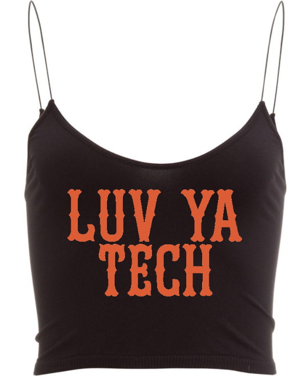 LUV YA TECH Seamless Skinny Strap Crop Top (Available in 2 Colors)
