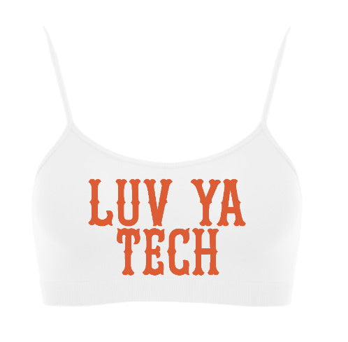 LUV YA TECH Seamless Spaghetti Strap Super Crop Top (Available in 2 Colors)