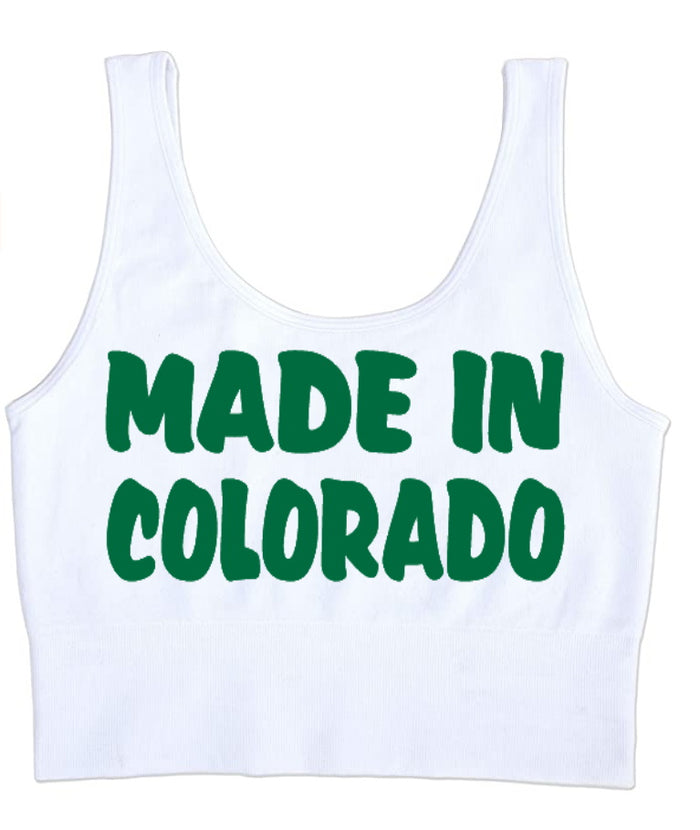 Made In Colorado Seamless Tank Crop Top (Available in 2 Colors)