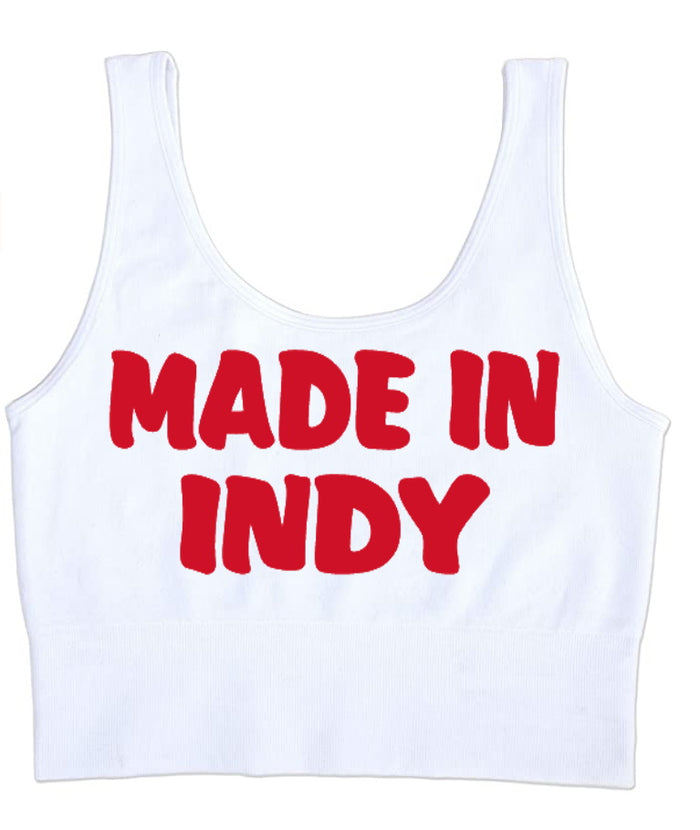 Made In Indy Seamless Tank Crop Top (Available in 2 Colors)