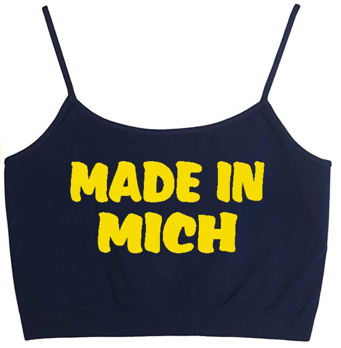 Made In Mich Seamless Crop Top (Available in 2 Colors)