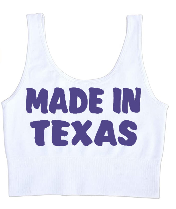 Made In Texas Seamless Tank Crop Top (Available in 2 Colors)