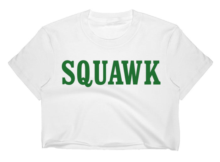 Squawk Raw Hem Cropped Tee (Available in 2 Colors)
