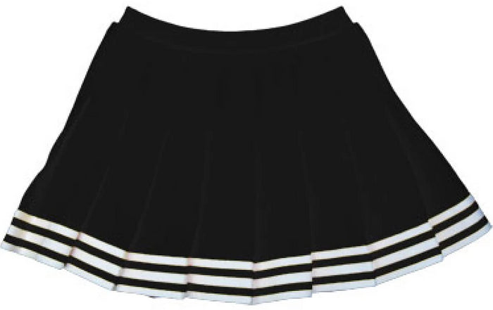 Black & White Pleated Cheer Skirt
