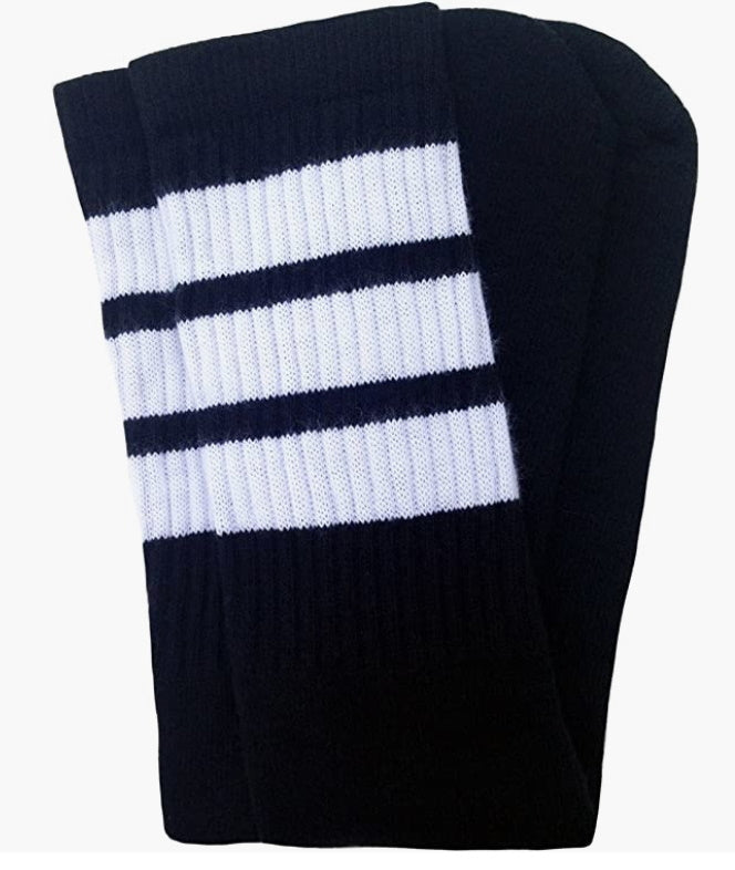 Striped Calf High Tube Socks
