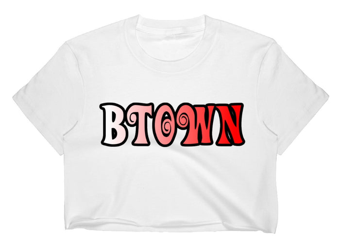 Btown Groovy Raw Hem Cropped Tee (Available in 2 Colors)