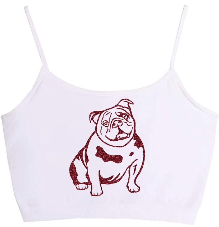 Dogs Gone Wild Glitter Seamless Crop Top (Available in 2 Colors)
