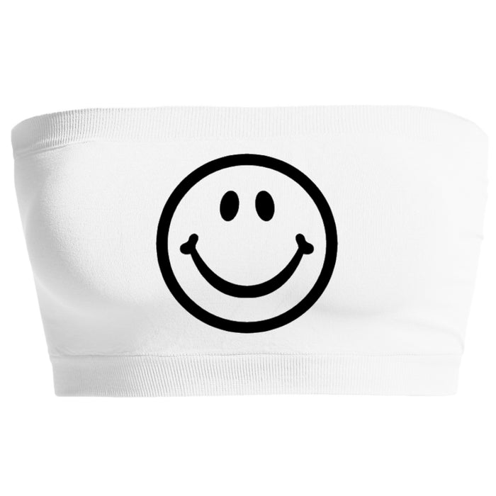 Custom Happy Game Day Seamless Bandeau- Available in 5 Colors - Customize Your Smiley Face Color!