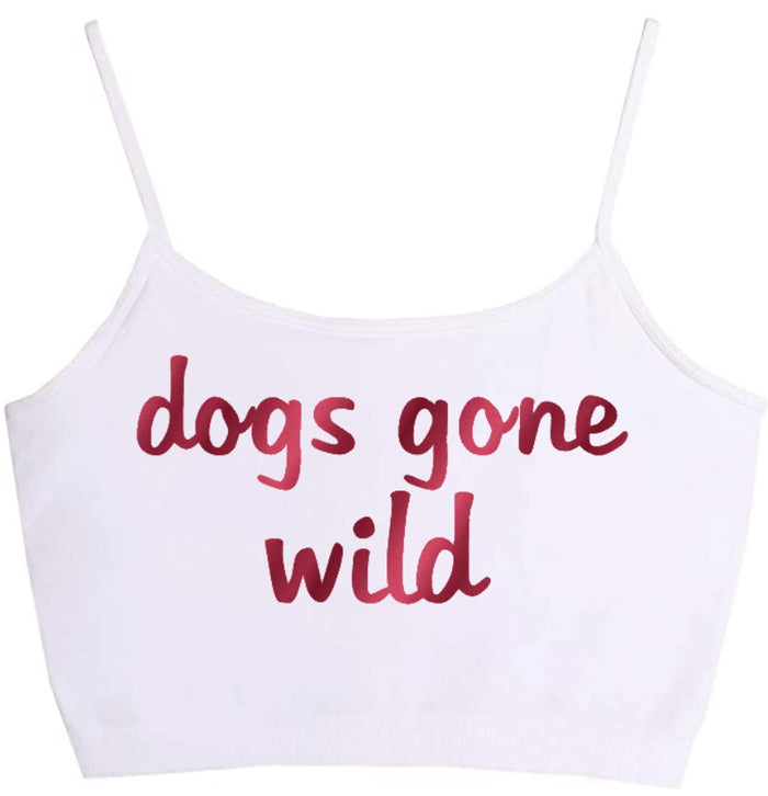 Dogs Gone Wild Seamless Crop Top (Available in 2 Colors)