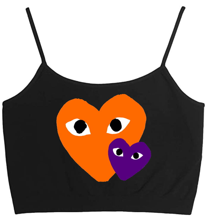 Game Day Hearts Seamless Crop Top (Available in 2 Colors)