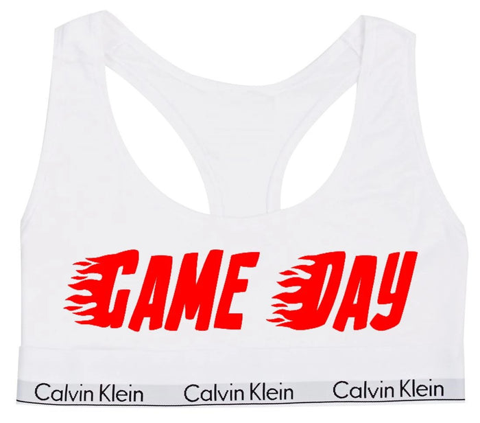 Game Day Flames Cotton Bralette (Available in 3 Colors)