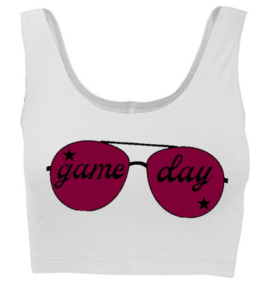 Game Day Shades Stars Tank Crop Top (Available in 2 Colors)