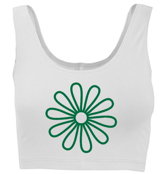 Groovy Flower Tank Crop Top (Available in Two Colors)