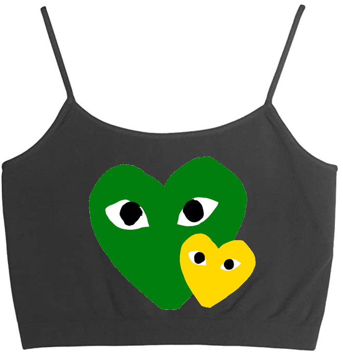 Game Day Hearts Seamless Crop Top (Available in 2 Colors)