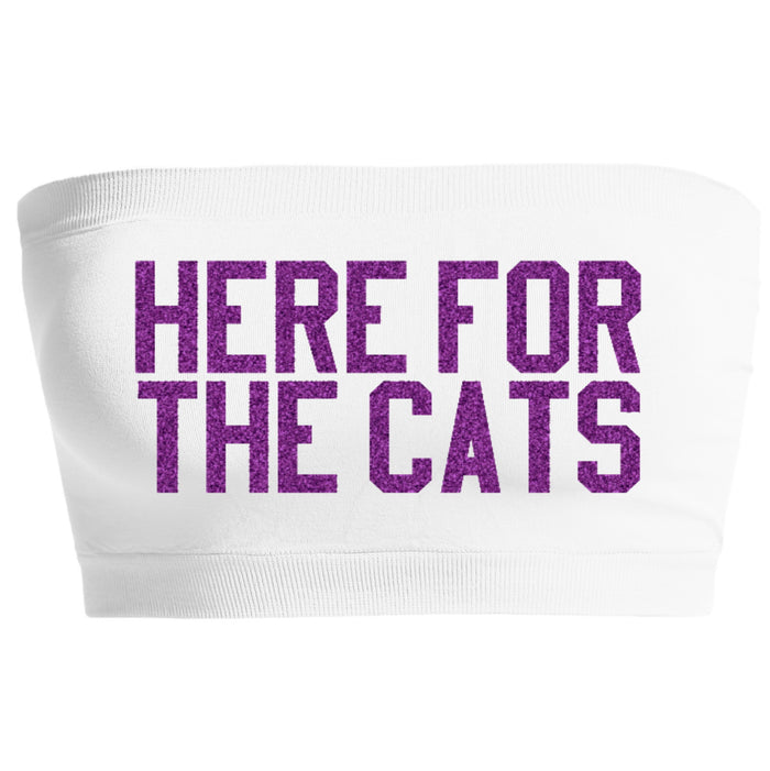 Here For The Cats Glitter Seamless Bandeau (Available in 2 Colors)