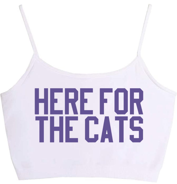 Here For The Cats Seamless Crop Top (Available in 2 Colors)