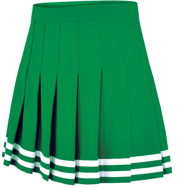 Kelly Green Knife Pleat Cheer Skirt