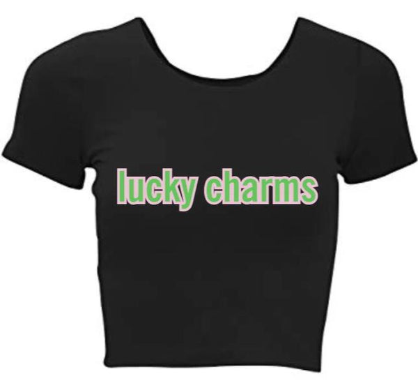 Lucky charms top crop top