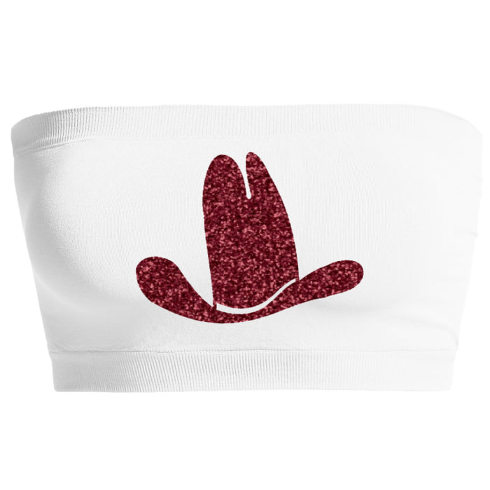 Cowgirl Hat Glitter Seamless Bandeau (Available in 2 Colors)