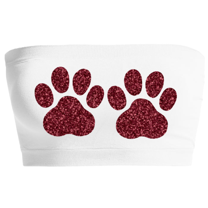 Double Trouble Glitter Paws Seamless Bandeau (Available in 2 Colors)