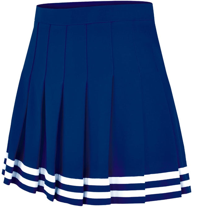Navy Knife Pleat Cheer Skirt