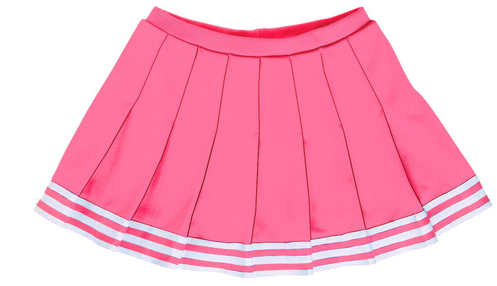 Pink & White Pleated Cheer Skirt