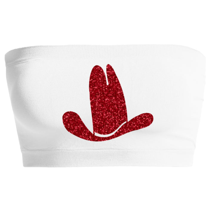 Cowgirl Hat Glitter Seamless Bandeau (Available in 2 Colors)