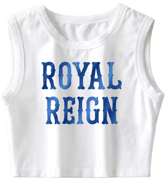 Royal Reign Sleeveless Tank Crop Top