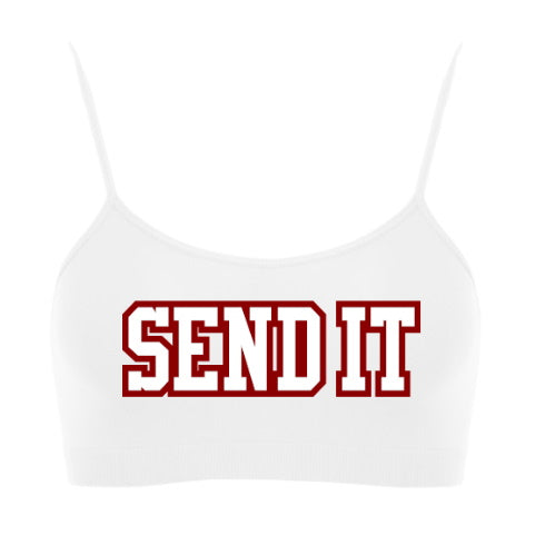 Send It Seamless Spaghetti Strap Super Crop Top (Available in 2 Colors)
