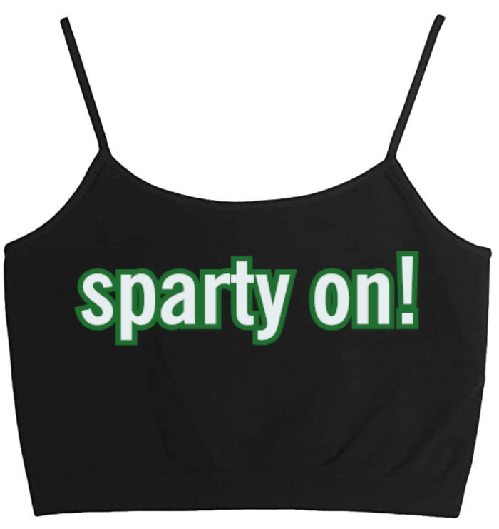 Sparty On Seamless Crop Top (Available in 2 Colors)
